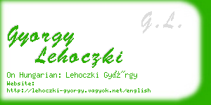 gyorgy lehoczki business card